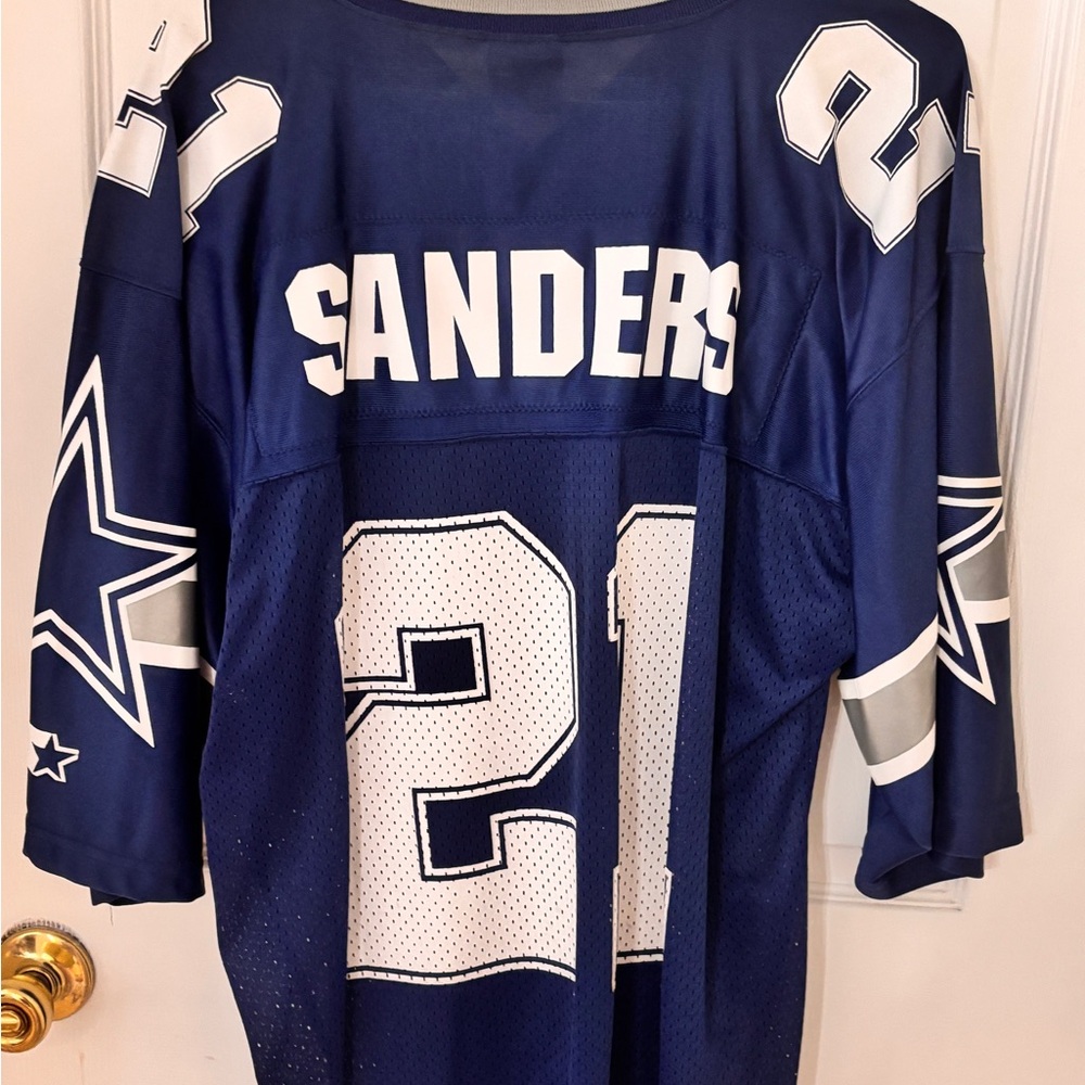 Blue Deion Sanders Cowboys Jersey - Picture 6 of 9